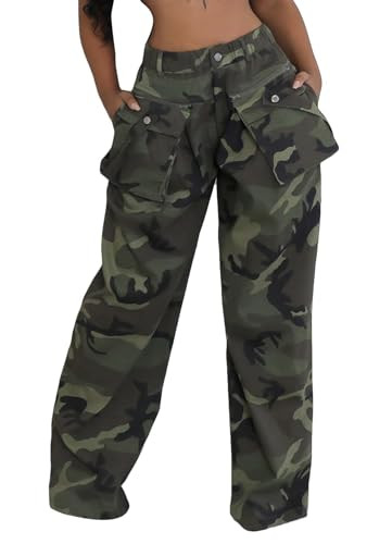 Baggy Camo Pants Women, Camo Pants Women, Plus Size Pants for Women, Baggy Pants Y2k | Amazon (US)