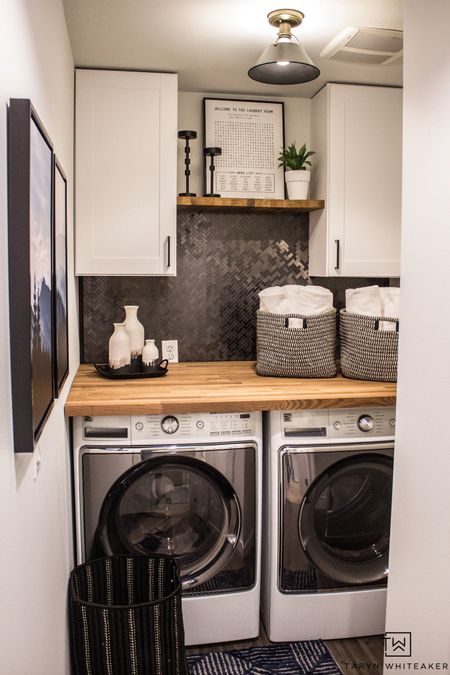 Small laundry room makeover! Maximize your small space with style and function 

#LTKhome #LTKstyletip