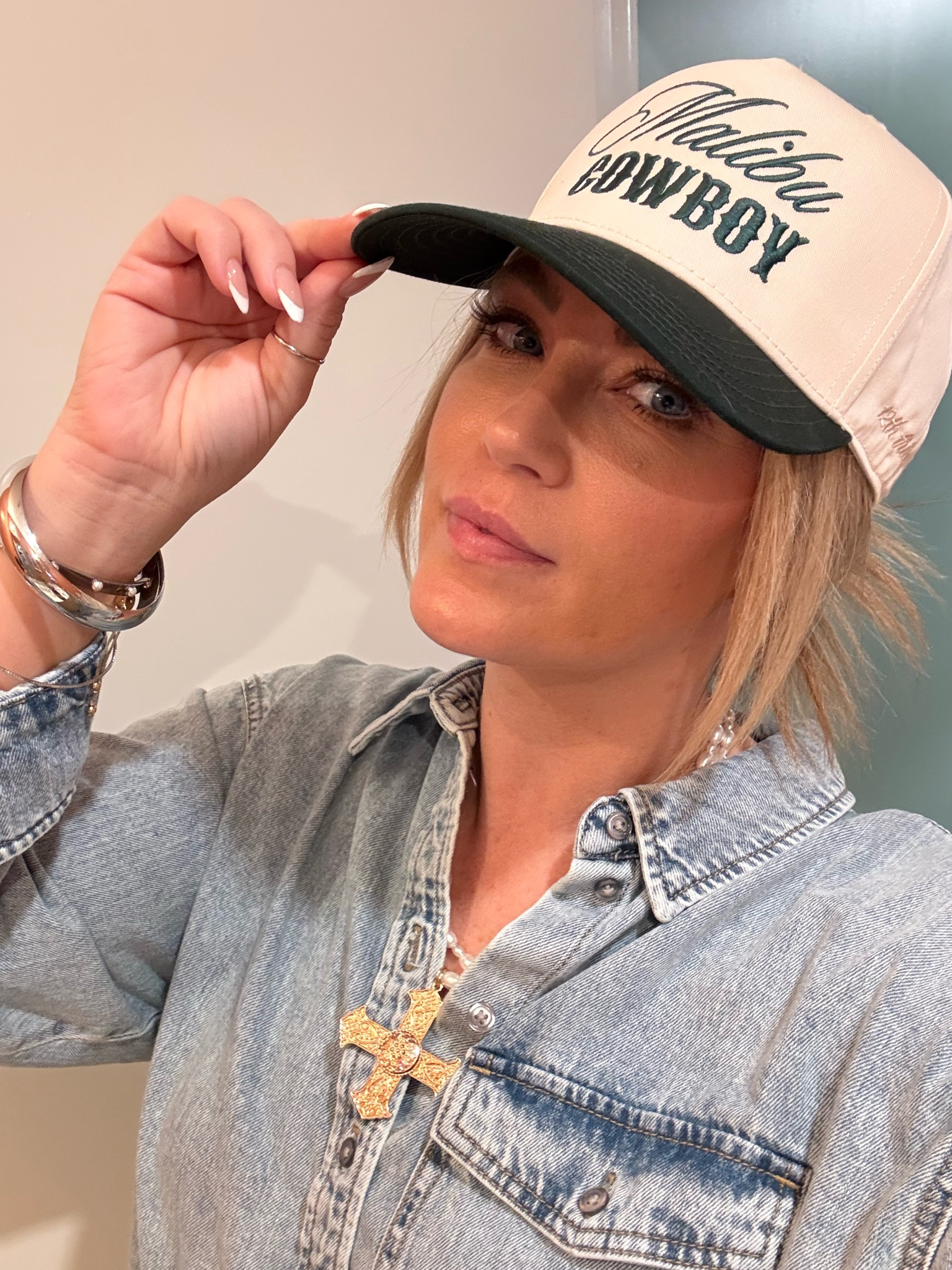 The perfect hat for our Nashville trip! 

Hat 
Country 
Western
Outfit 
Necklace 
Jewelry 

#LTKFindsUnder50 #LTKStyleTip #LTKOver40