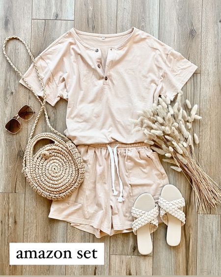 Amazon set. Amazon fashion. Matching set. Neutral matching set. Spring outfit. Travel outfit. 

#LTKFestival #LTKSeasonal #LTKsalealert