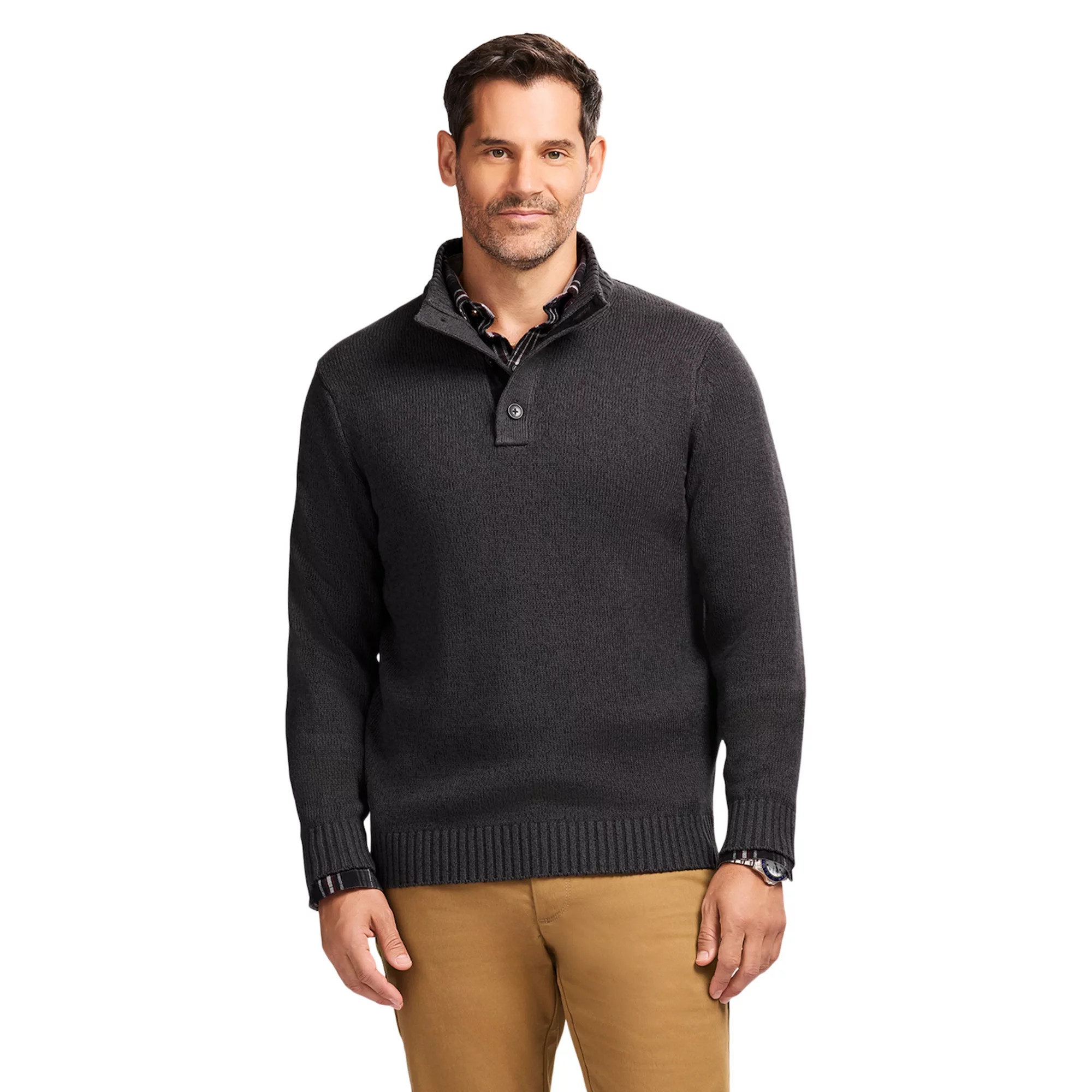 Men's IZOD Holiday Button Mock Sweater | Kohl's