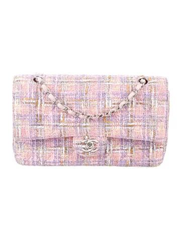 Tweed Classic Medium Double Flap Bag | The Real Real, Inc.