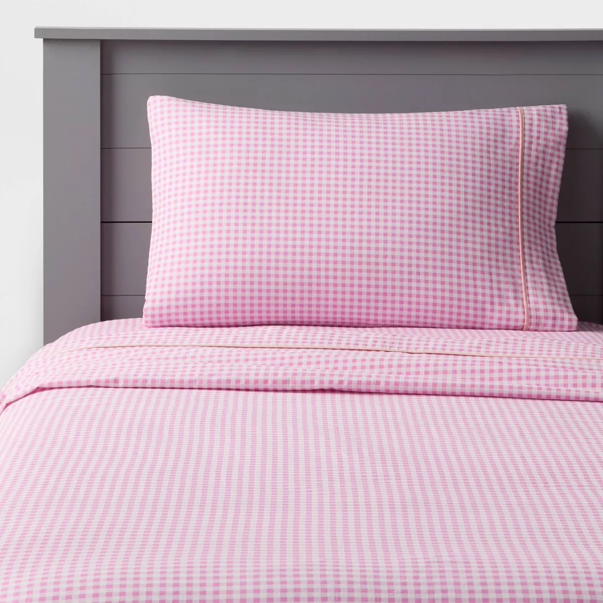 Gingham Kids' Cotton Sheet Set - Pillowfort™ | Target