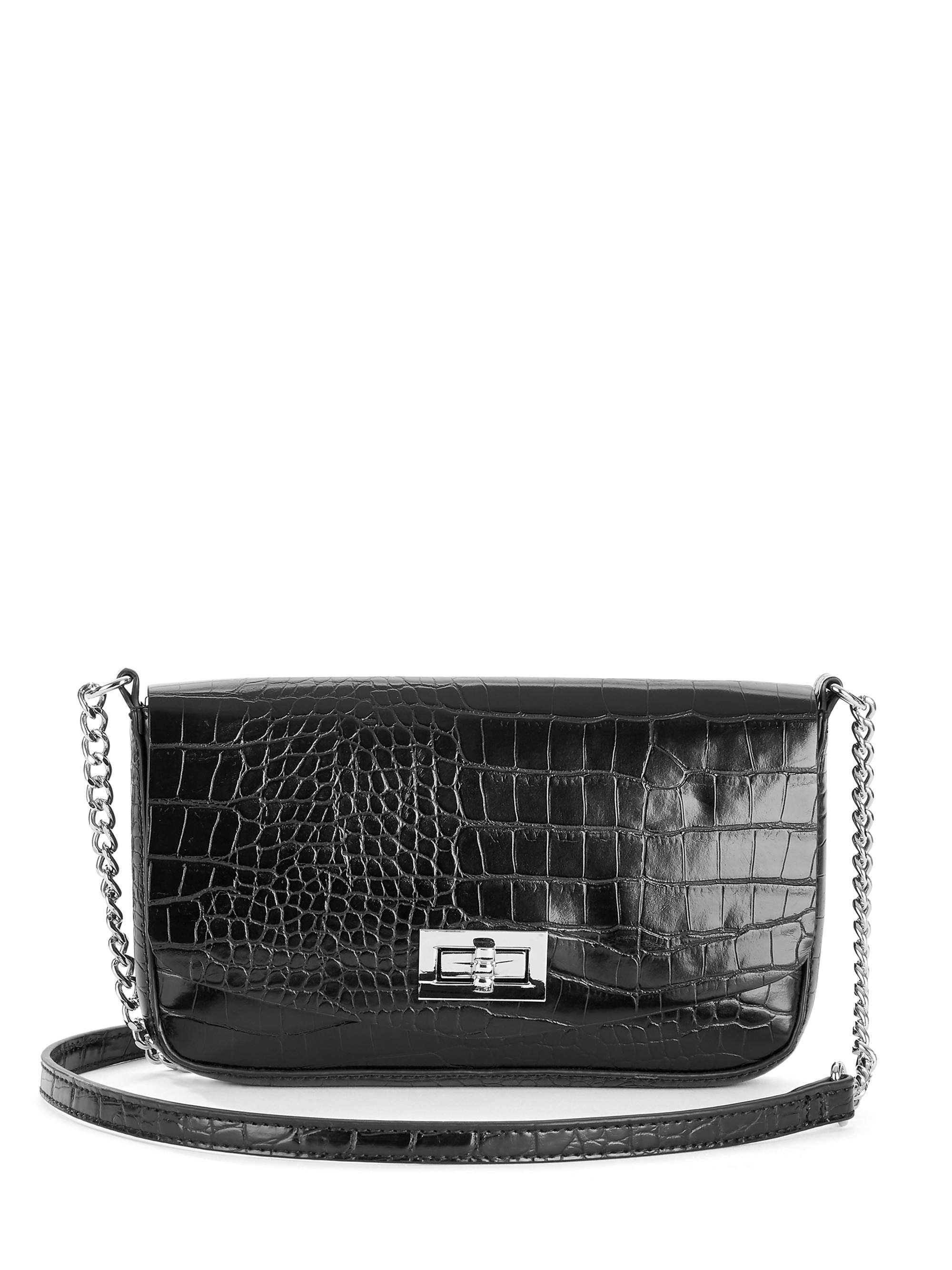 Scoop Faux Crocodile Small Crossbody Chain Strap Bag | Walmart (US)