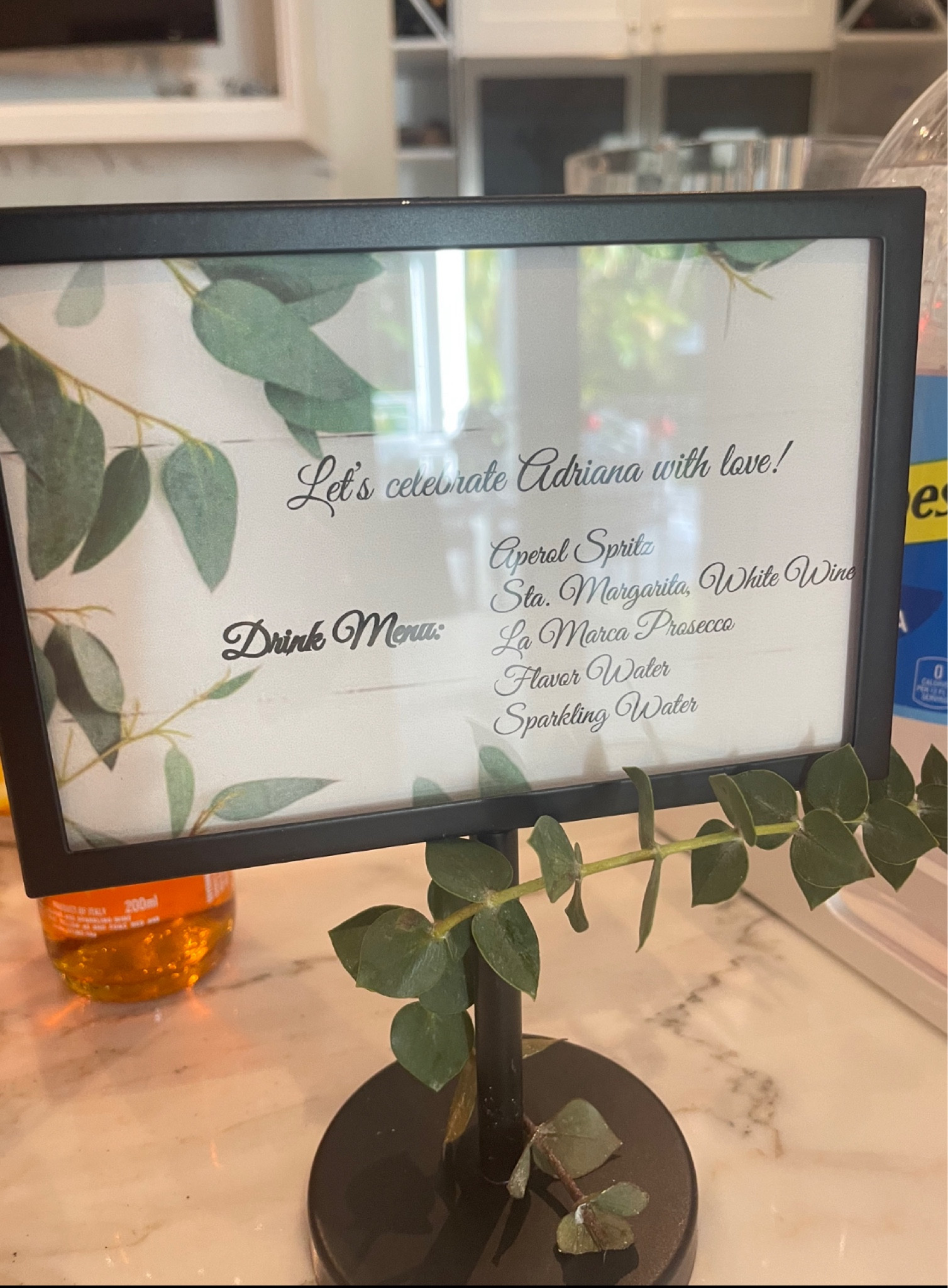 The perfect addition to the bar display! A picture frame for drink menu. 

#LTKhome #LTKHoliday #LTKFind