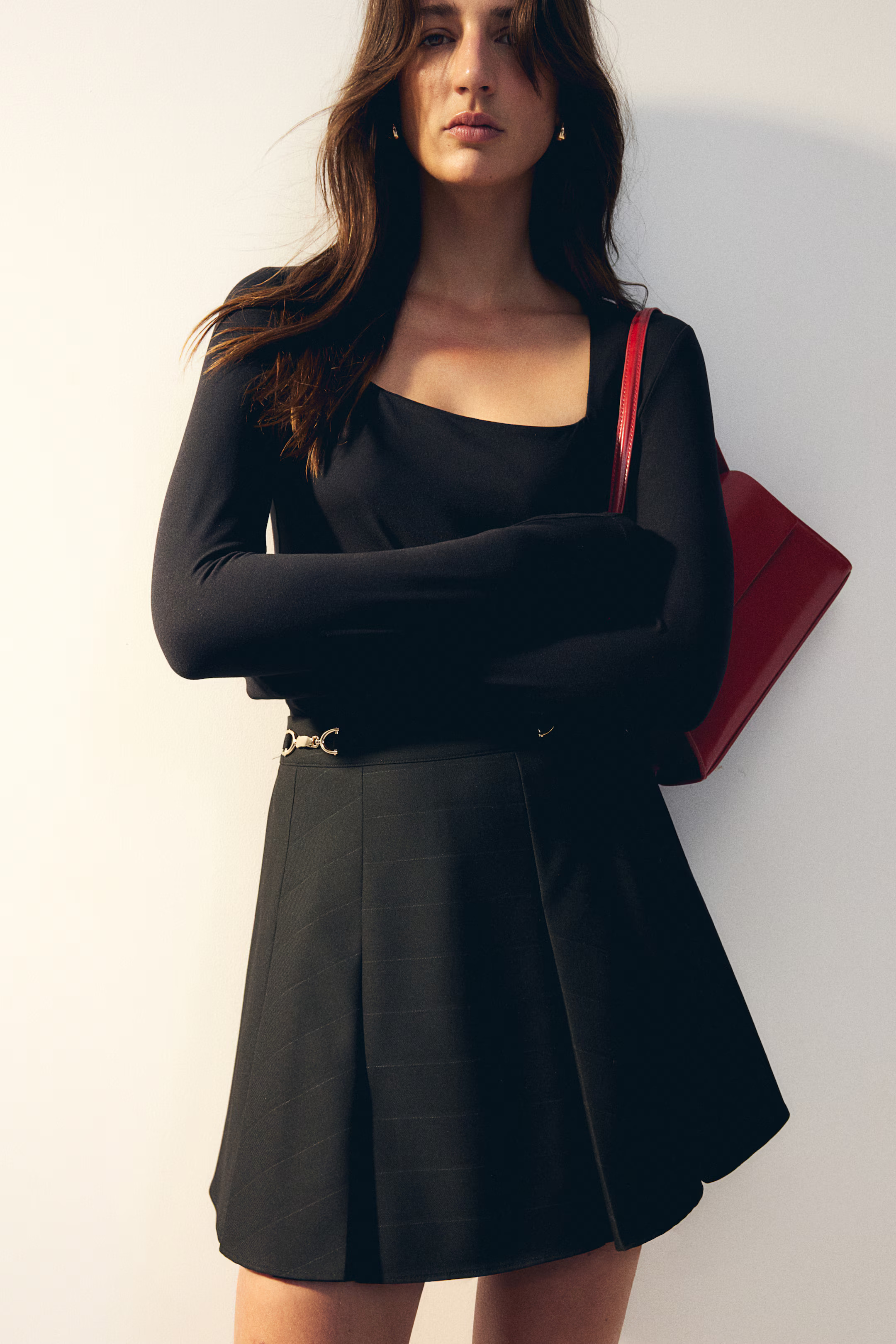 Top de manga larga en punto - Negro - MUJER | H&M ES | H&M (FR, IT, ES, PT, BE)