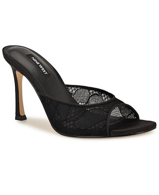 Women's Kiscop Lace Slip-On Stiletto Sandals | Macy's