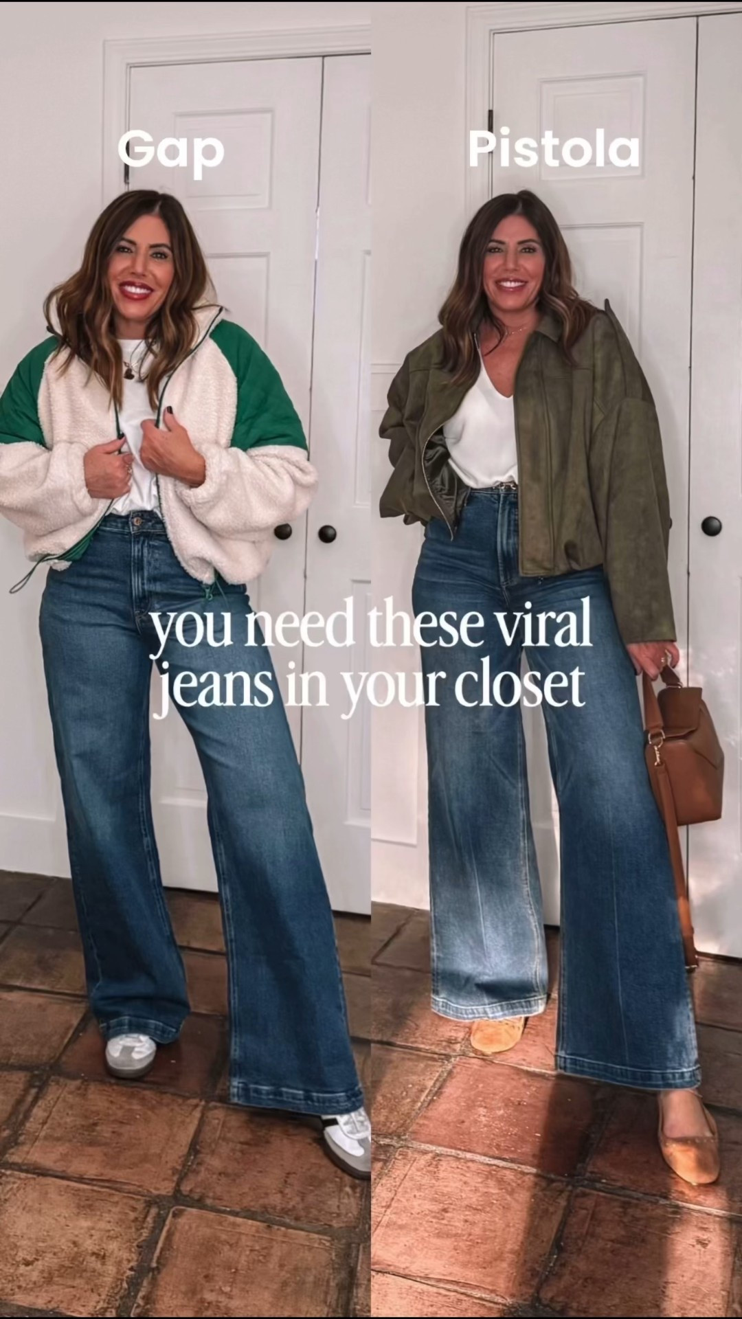 I have been getting so many messages about wanting a comparable pair to my favorite wide leg jeans from Pistola. I finally found some from the gap and they are incredible!

I got my true size 28 long in the curvy fit (for a higher rise)-yes they come in length options! They also come in several washes. I also have the black wash. They’re high-rise very flattering with the perfect amount of stretch, making them very comfortable. You can wear them to work. You can wear them on the weekends. You can dress them up or down they are such a great pair of jeans and they are under $80 versus almost $200 now for the Pistola pair.

#LTKootd #LTKMidsize #LTKOver40