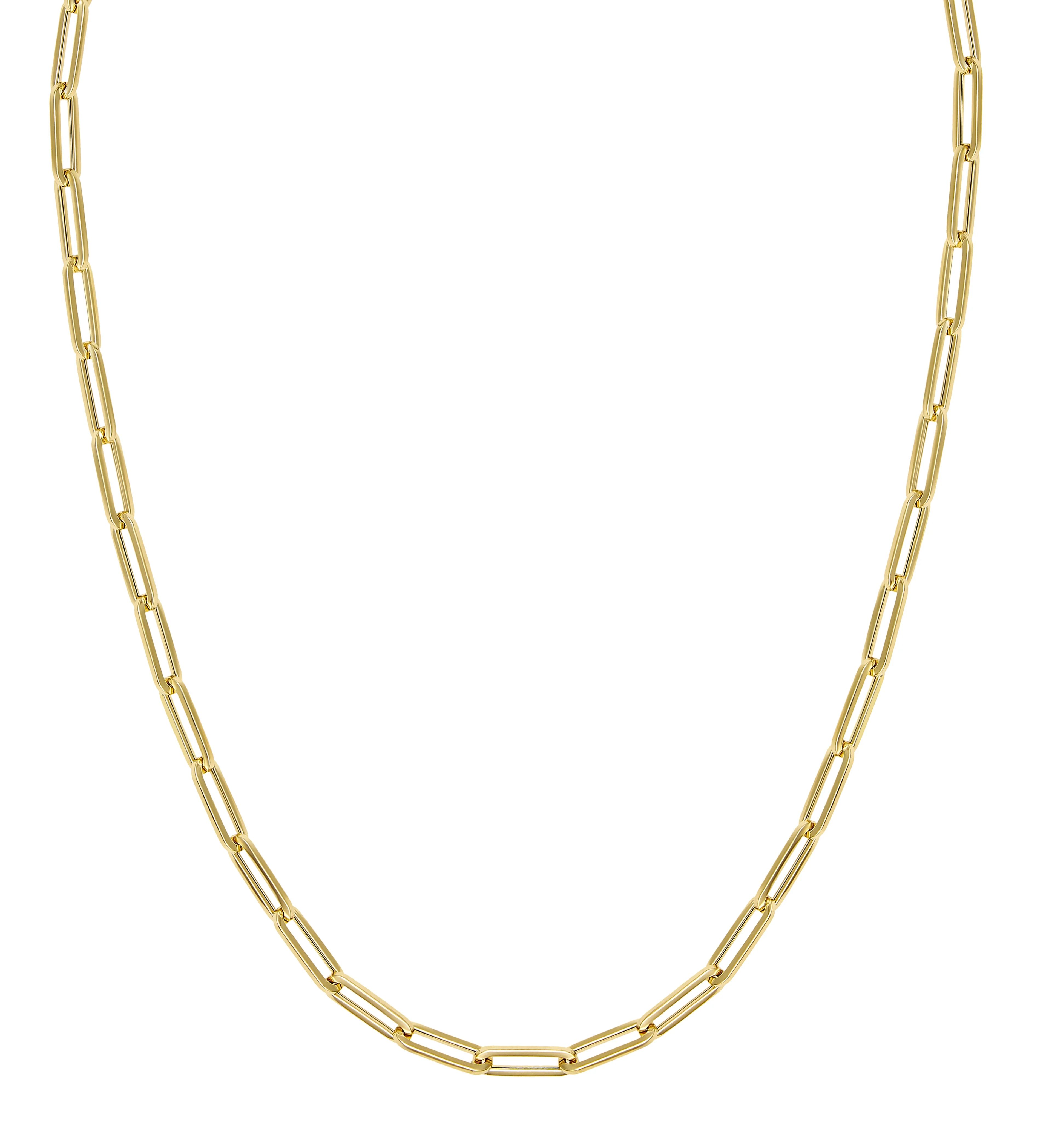 Medium 14K Gold Paper Clip Chain | Lola James Jewelry