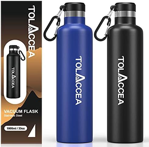33 oz Insulated Water Bottle, TOLACCEA 18/8 Stainless Steel Water Bottle, BPA-free Metal Water Bo... | Amazon (US)
