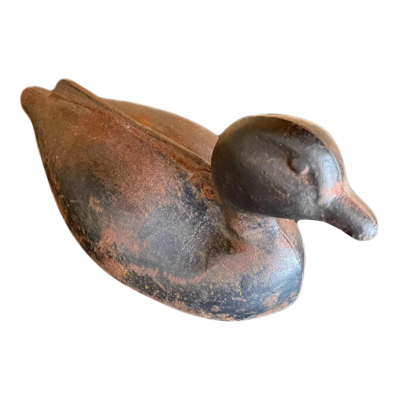 1930s Decorative Cast Iron Duck Desk Object or Doorstop | Chairish