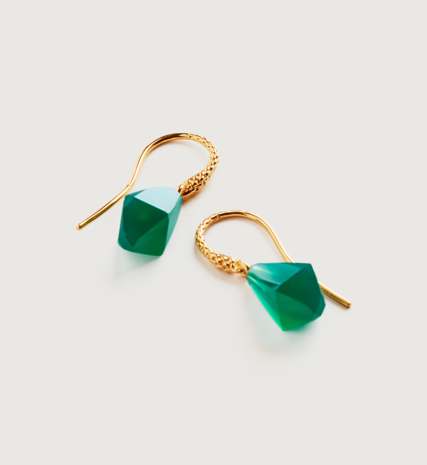 Geometric Gemstone Wire Earrings | Monica Vinader (US)