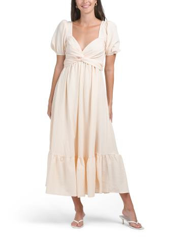 Twist Bust Tie Back Dress | TJ Maxx