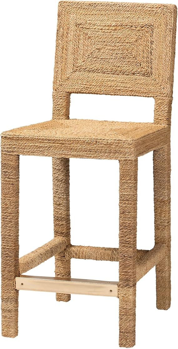 bali & pari Anfield Natural Seagrass Stool, Counter Height | Amazon (US)