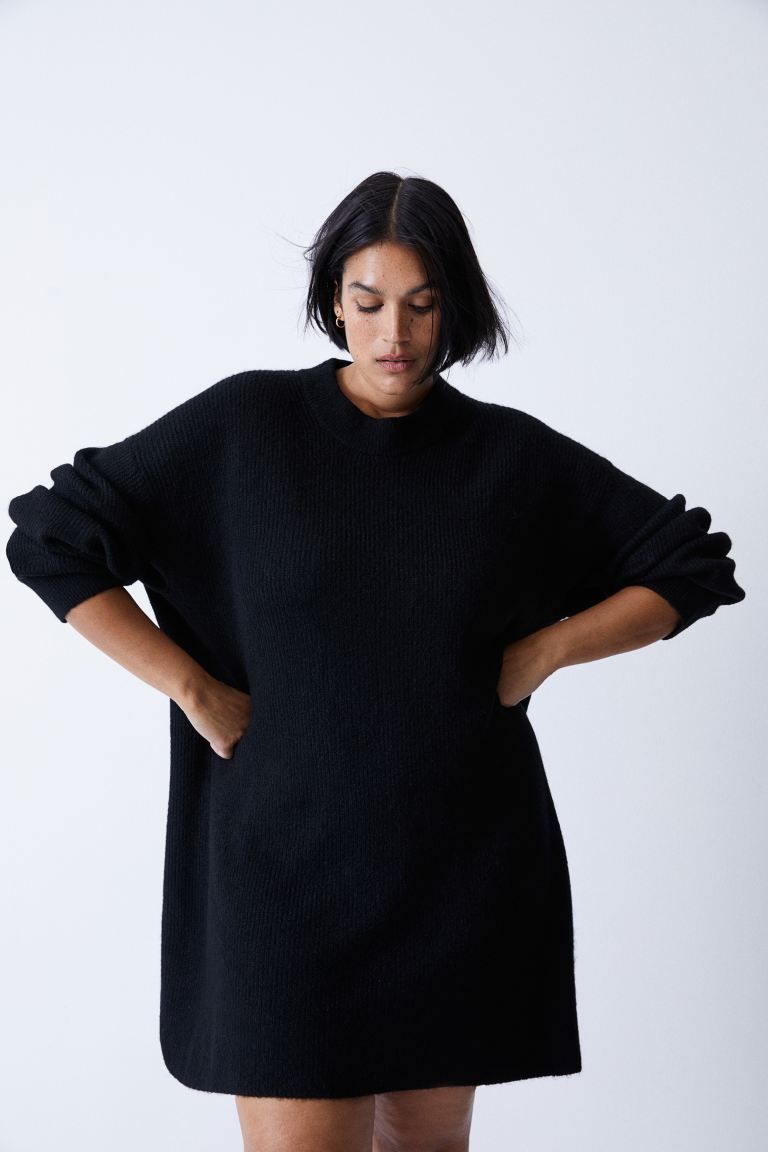 Knit Dress - Black - Ladies | H&M US | H&M (US + CA)