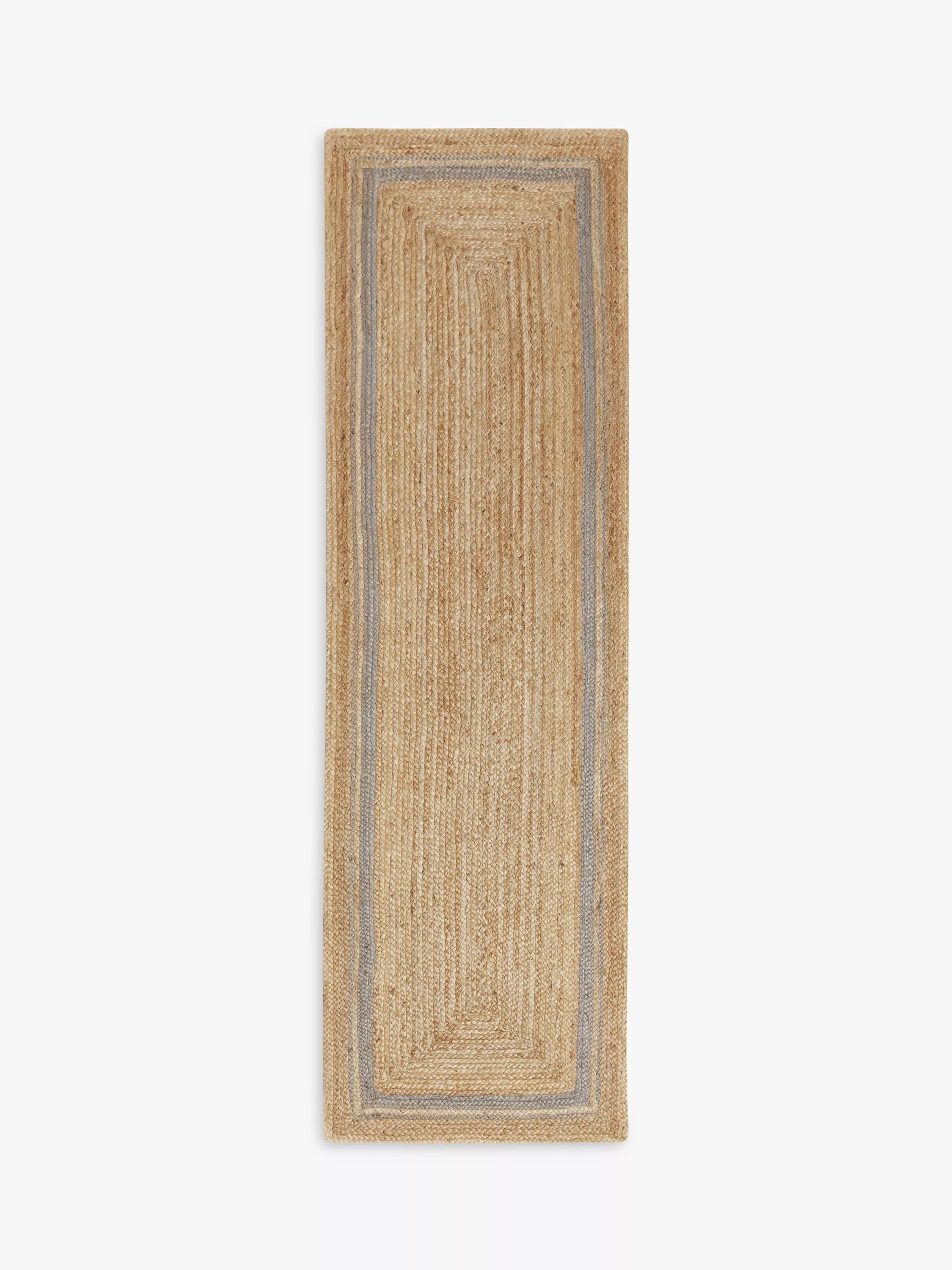 Jute Border Runner Rug, L240 x W70 cm | John Lewis (UK)