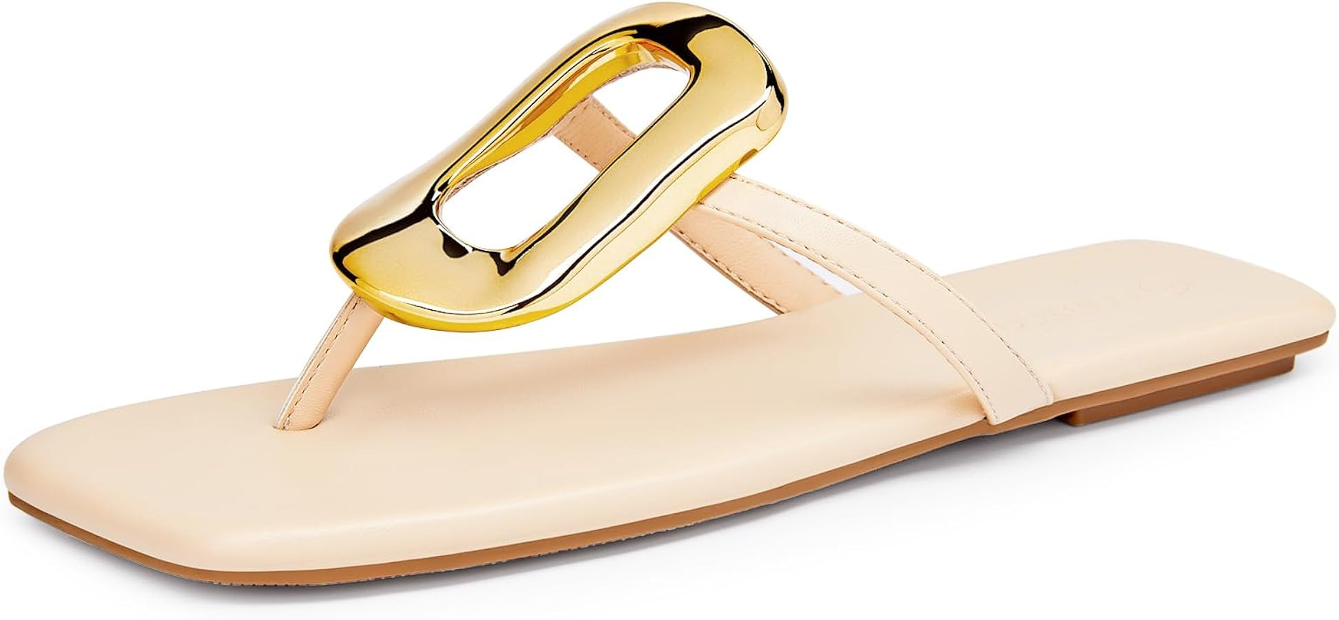 Coutgo Women's Metal Decorated Slide Sandals | Amazon (US)