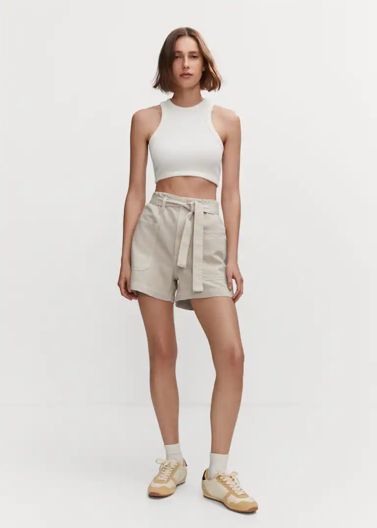 Short paperbag cintura -  Donna | Mango Italia | Mango IT