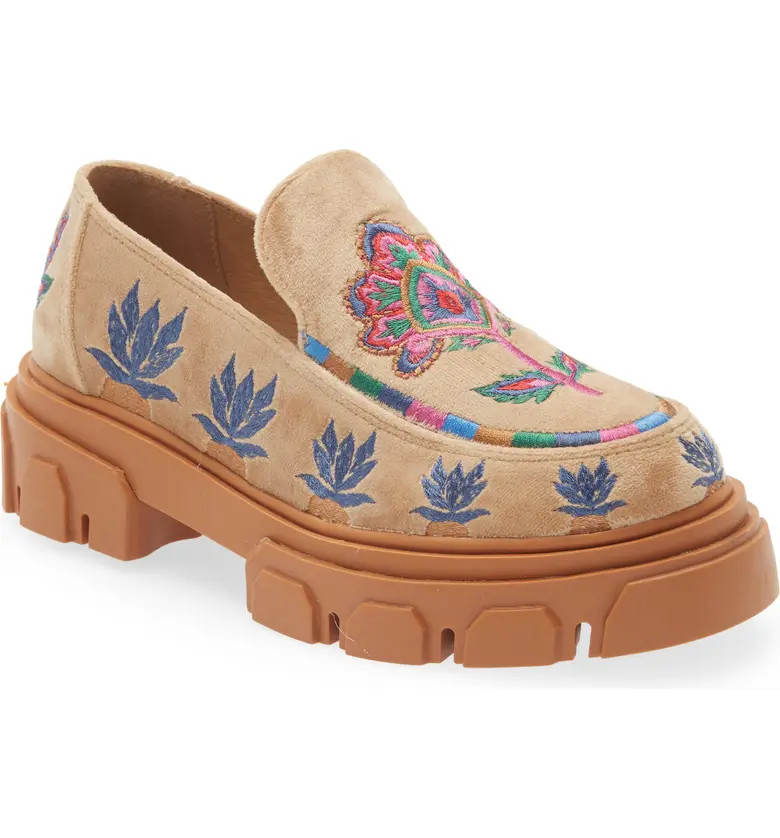 FARM Rio Embroidered Platform Loafer | Nordstrom | Nordstrom