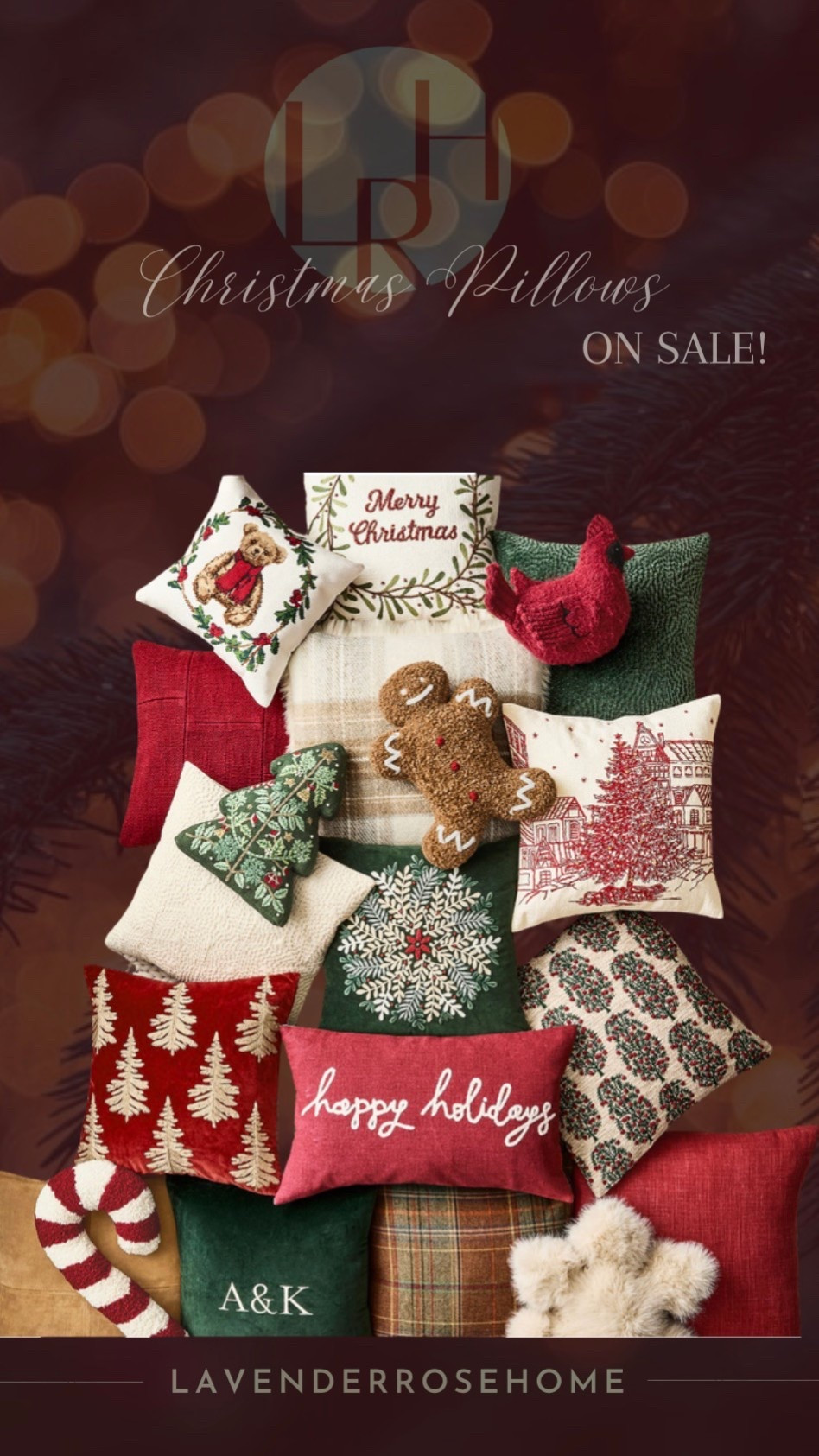 These beautiful Christmas pillows are marked down, adding instant holiday magic!

Christmas Decor. Christmas Pillows. Needlepoint. Embroidered. GIngerbread. Teddy Bear. Living Room. Bedroom. Holiday Decor. Sale Alert. Reduced. Lavender Rose Home.


#LTKFindsUnder50 #LTKHoliday #LTKHome