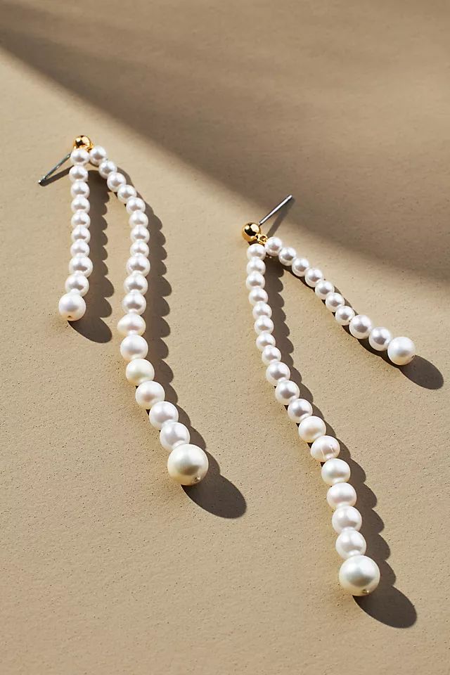 Asymmetrical Pearl Drop Earrings | Anthropologie (US)