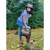 Fringe Crossbody Bag in Oregon Wool Land Of The Buffalo-Brown Leather Fringe Bag-Women's Handbag | Etsy (US)