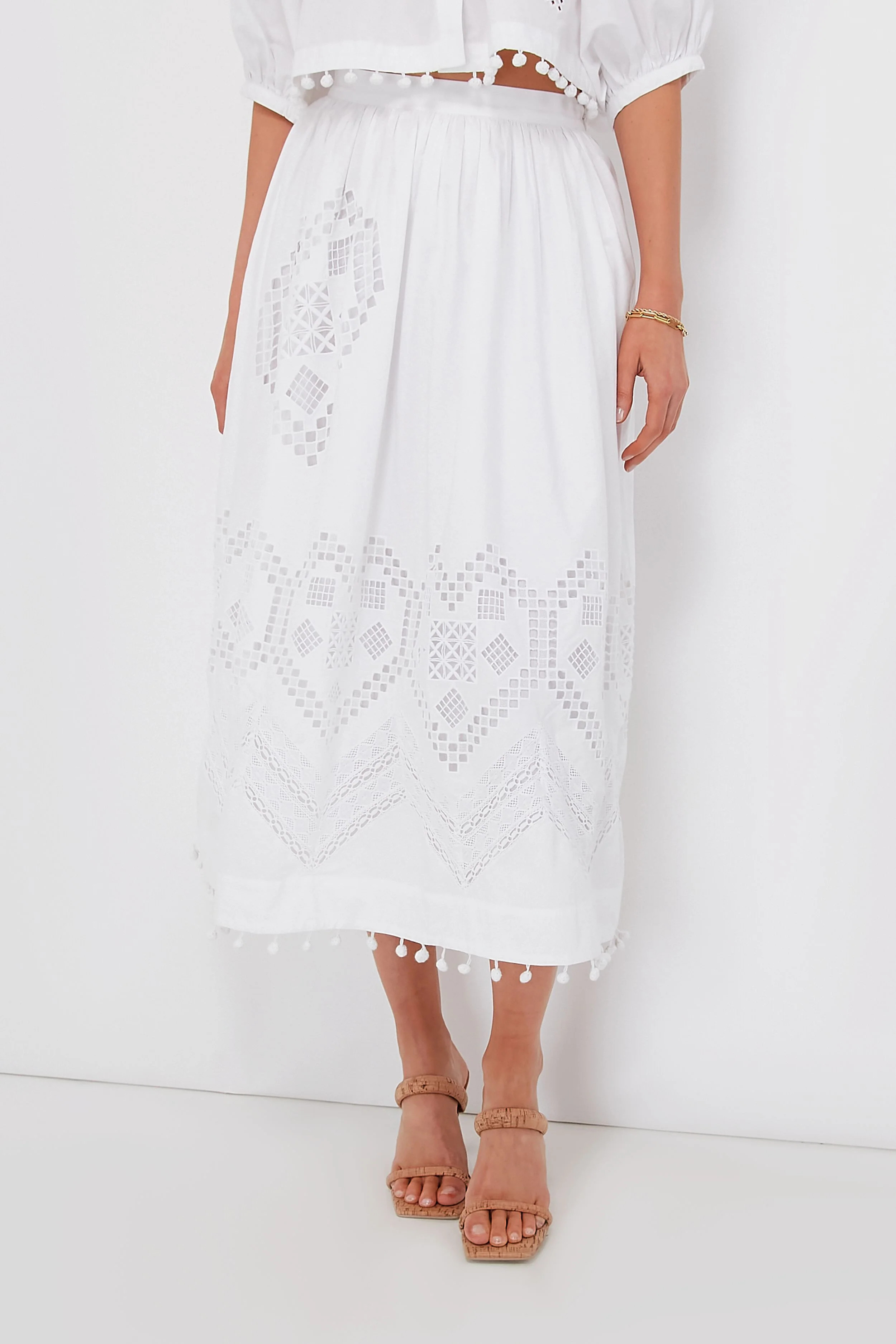 White Heart Eyelet Malaya Skirt | Tuckernuck (US)