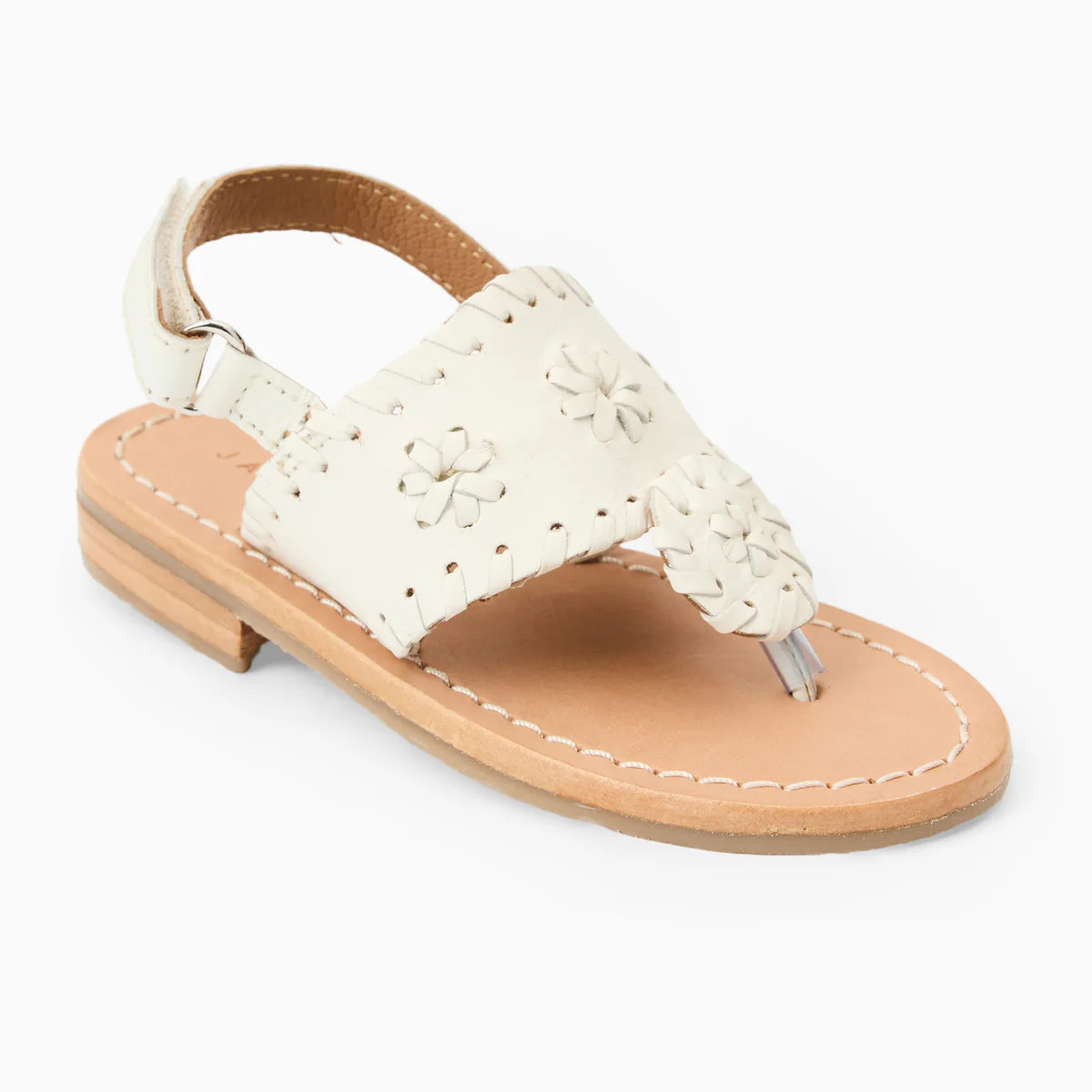 Jack Rogers Toddler Jacks Flat Sandals — White Nappa | Jack Rogers