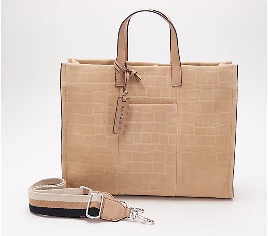 Vince Camuto X Almost Ready Suede Tote- Ember - QVC.com | QVC