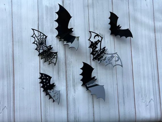 3D Bat Set/3d Acrylic Bat Set/3d Halloween Bat Set/halloween - Etsy | Etsy (US)