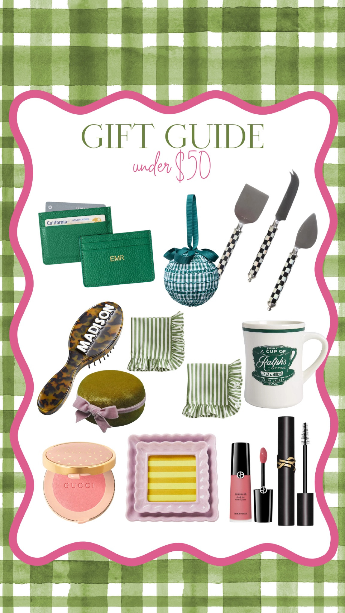 Under $50 Gift Guide! 


#GiftsForHer 
#Under$50GiftGuide
#Under$50Gifts


#LTKFindsUnder50 #LTKGiftGuide #LTKHoliday