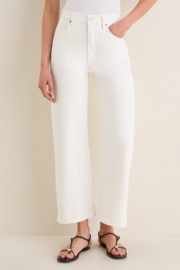 Antique White Kyra High Rise Bowed Ankle | Tuckernuck (US)