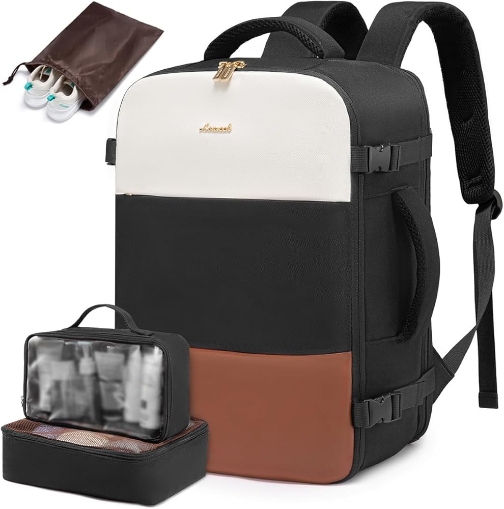 LOVEVOOK Travel Backpack For Women, 40L Travel Back pack Carry On Backpack For Airplanes, TSA Per... | Amazon (US)
