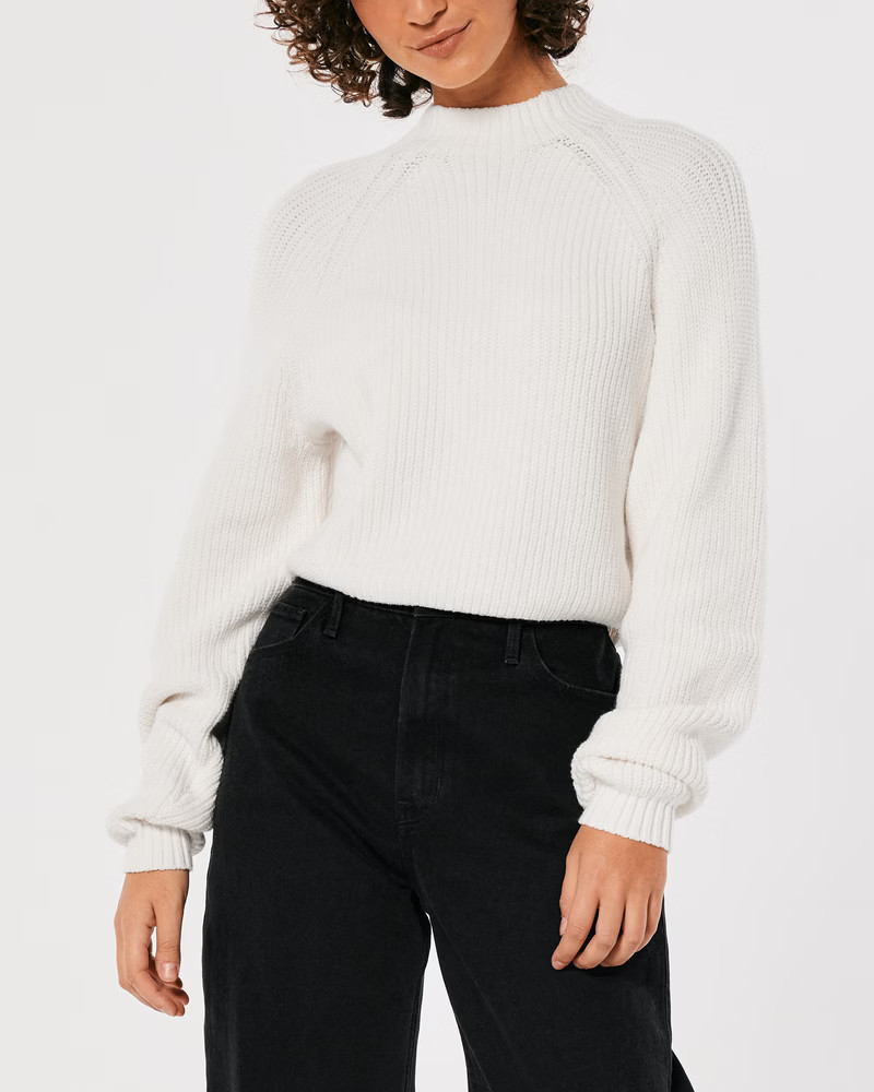 Women's Easy Mock-Neck Sweater | Women's Tops | HollisterCo.com | Hollister (US)