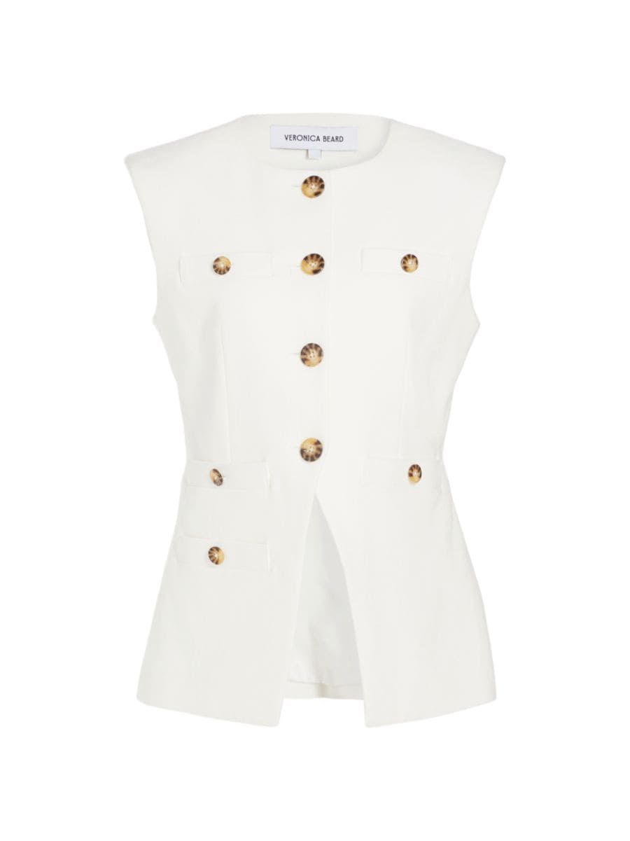 Tamara Tailored Cotton-Blend Vest | Saks Fifth Avenue