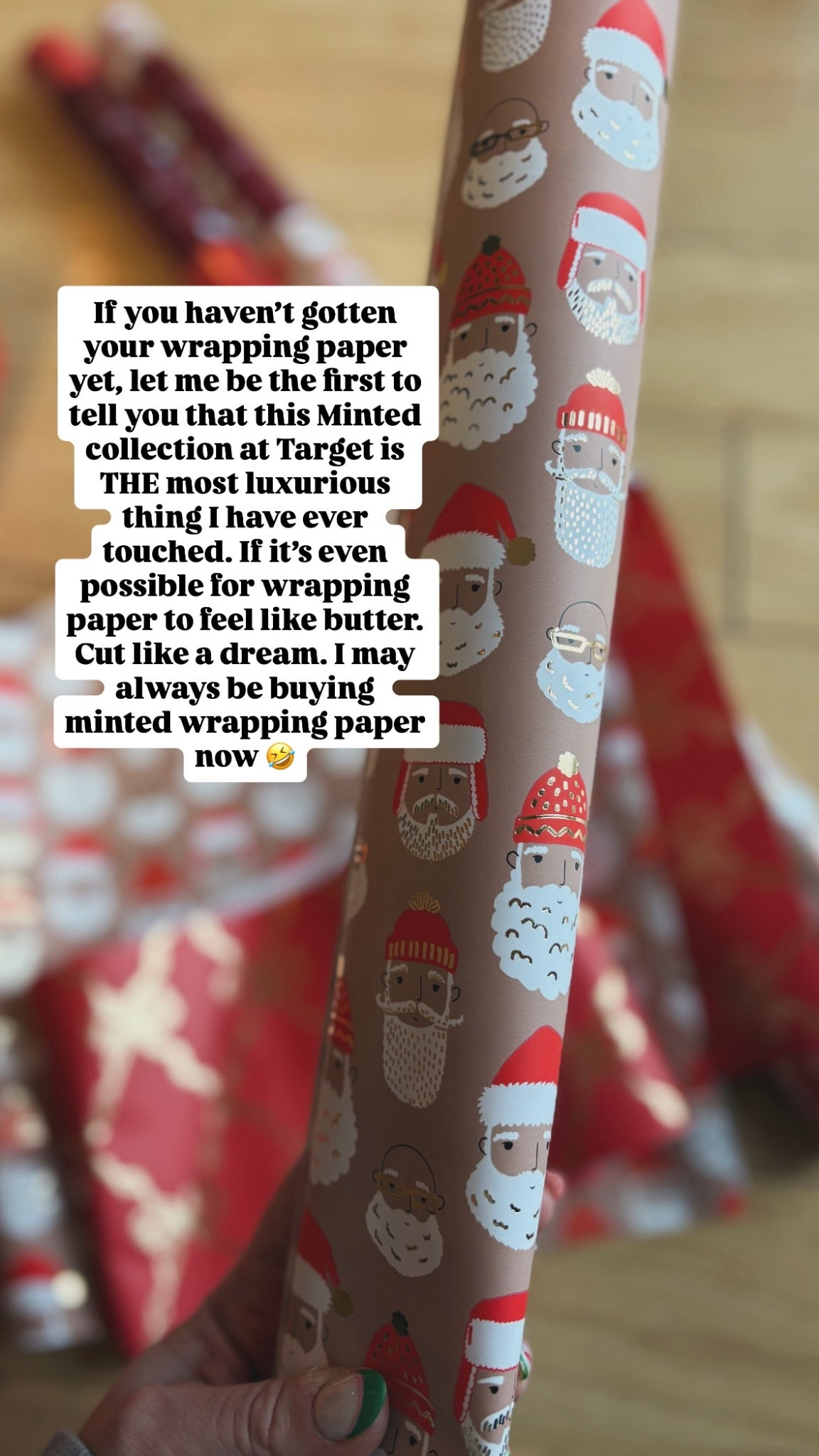The most luxurious wrapping paper I ever unintentionally purchased! Feels like butter, cuts like a dream. 12 designs to choose from, $7 a roll!

Christmas wrapping paper, minted, target

#LTKGiftGuide #LTKHoliday #LTKSeasonal
