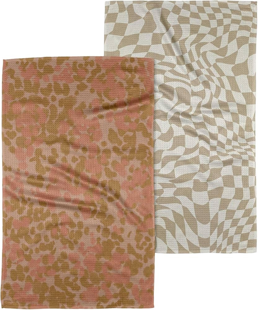 GEOMETRY Fall Kitchen Towels - Quick Dry Microfiber Cloth Fall Dish Towels for Kitchen Drying - P... | Amazon (US)