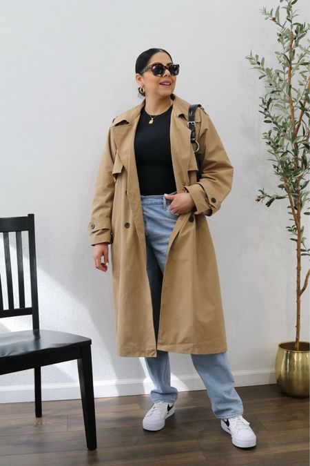 fall outfit with Abercombie style, tan trench coat, abercrombie jeans

#LTKmidsize #LTKSeasonal #LTKstyletip