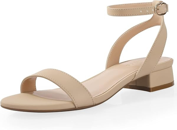 Ankis Black Nude White Gold Women Sandals Comfortable Walking Strappy Open Toe Sandals for Women ... | Amazon (US)