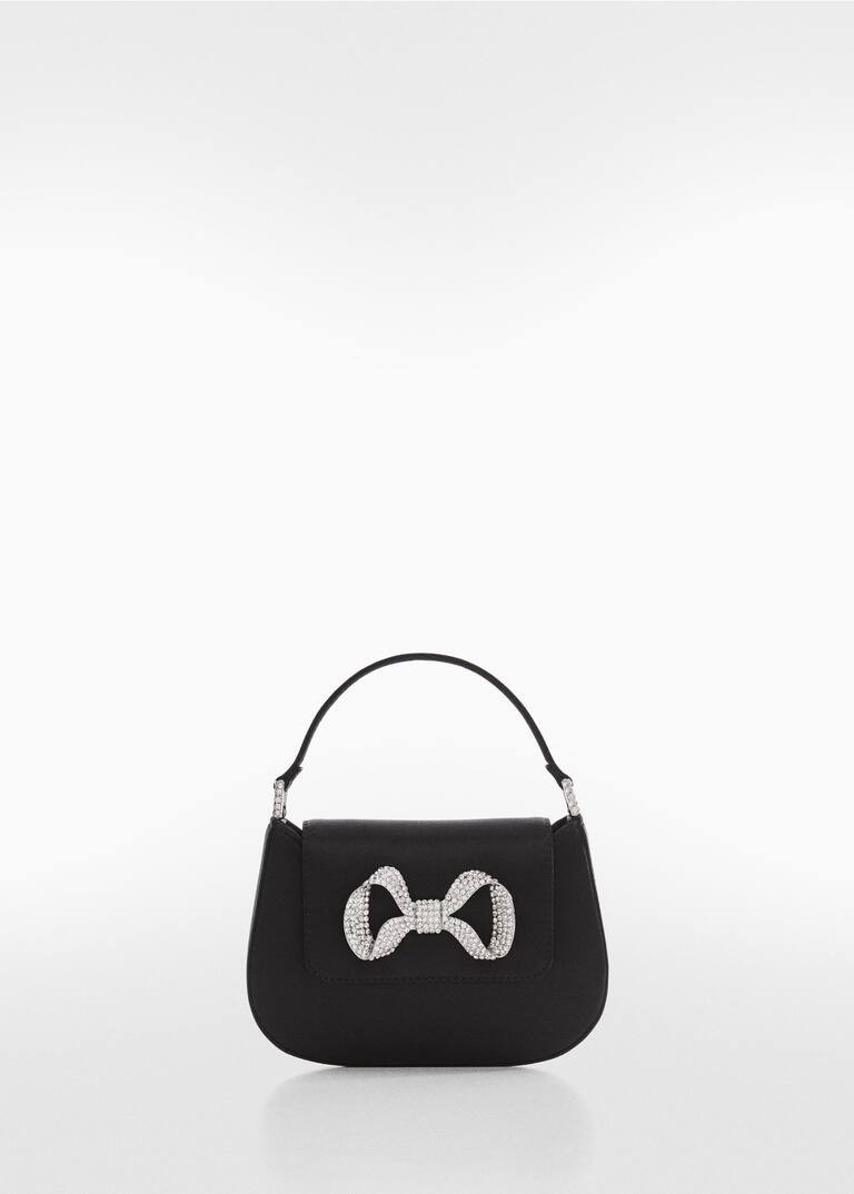 Rhinestone bag with flap and bow -  Women | Mango USA | MANGO (US)