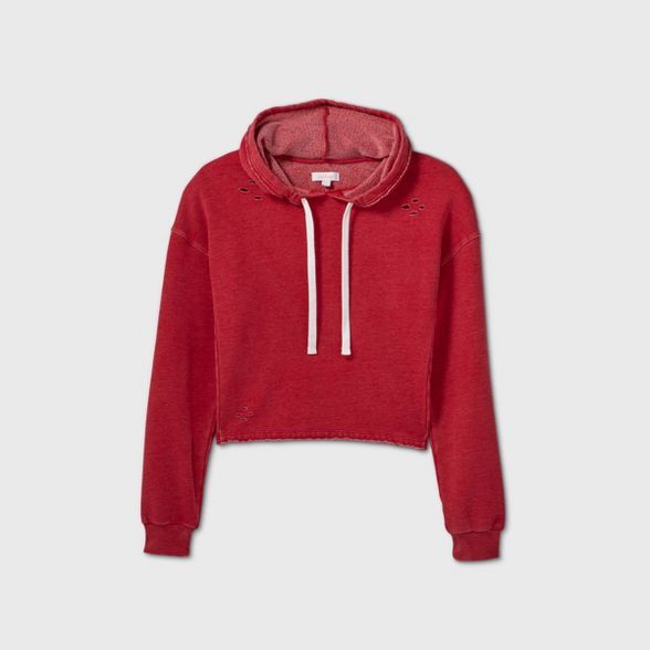 Women's Fleece Hooded Lounge Sweatshirt - Colsie™ | Target