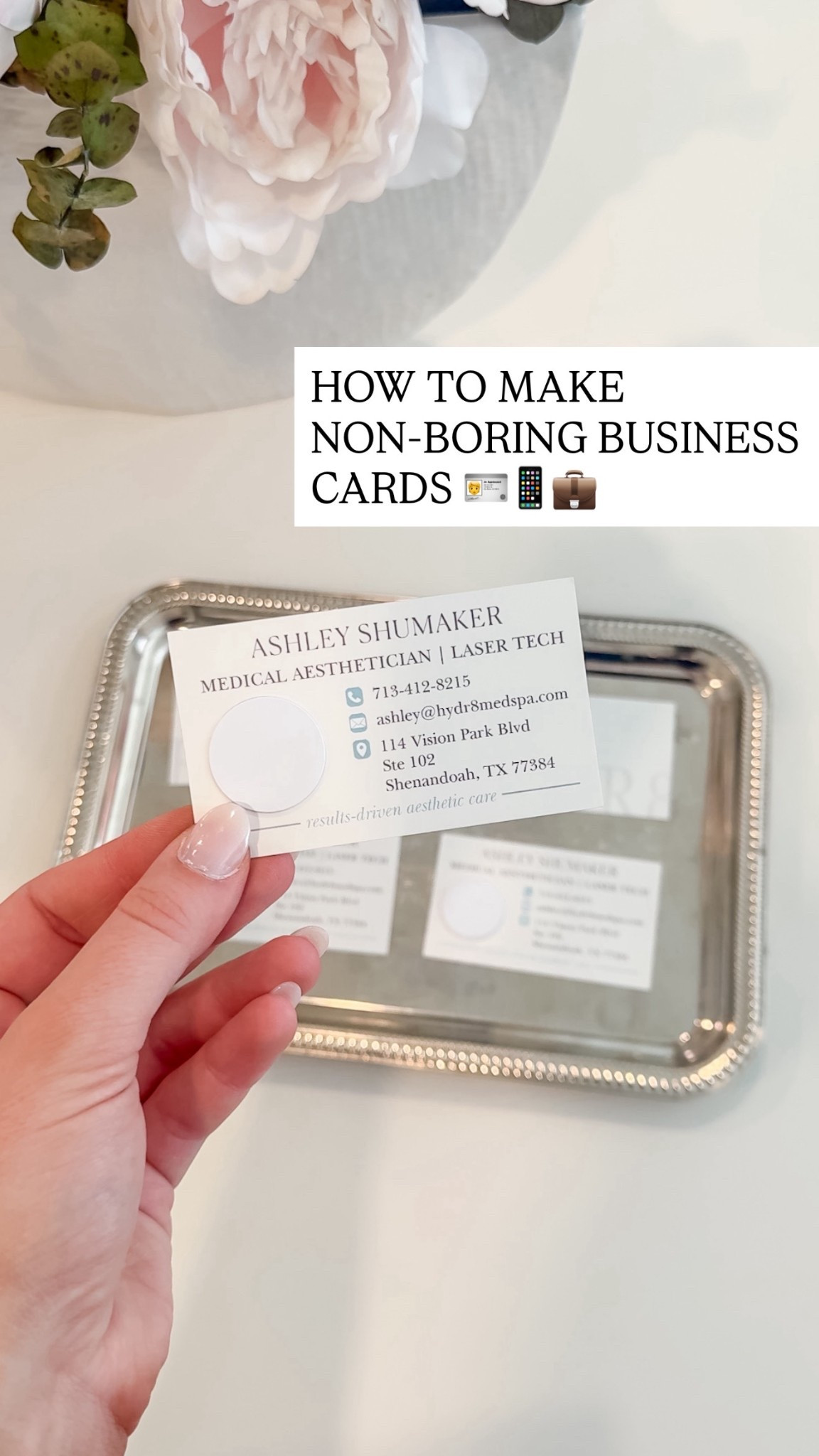 Links to the Amazon NFC stickers I used to make the business cards tappable 

When you design your cards I recommend adding a 1” circle as a placeholder for them so you know exactly where to stick them! 

#LTKdayinmylife #LTKHome #LTKWorkwear