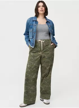 Pull-On Weekend Wide-Leg Mid-Rise Pant | Torrid (US & Canada)