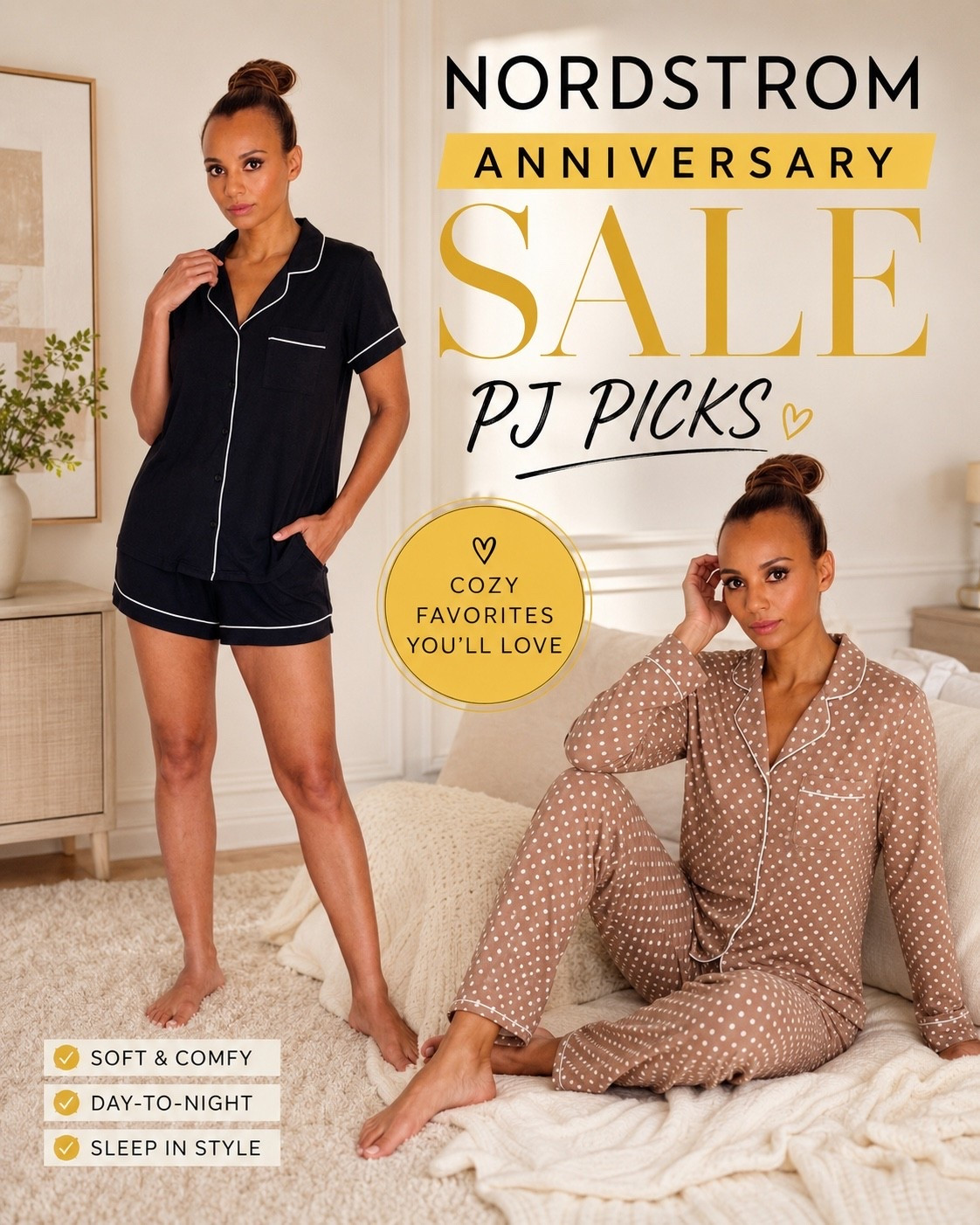 Cozy favorites worth adding to your cart 🤍 These Nordstrom Anniversary Sale pajama picks are soft, comfortable, and cute enough for slow mornings, lounging, or winding down at night. Which set would you choose—the classic black shorts or the polka-dot pants? ✨

#LTKStyle #LTKFinds #NordstromAnniversarySale #NordstromSale #PajamaSet #CozyStyle #Loungewear #Sleepwear #FashionOver40 #ComfyStyle #NordstromFinds

#LTKSaleAlert #LTKOver40 #LTKBeauty