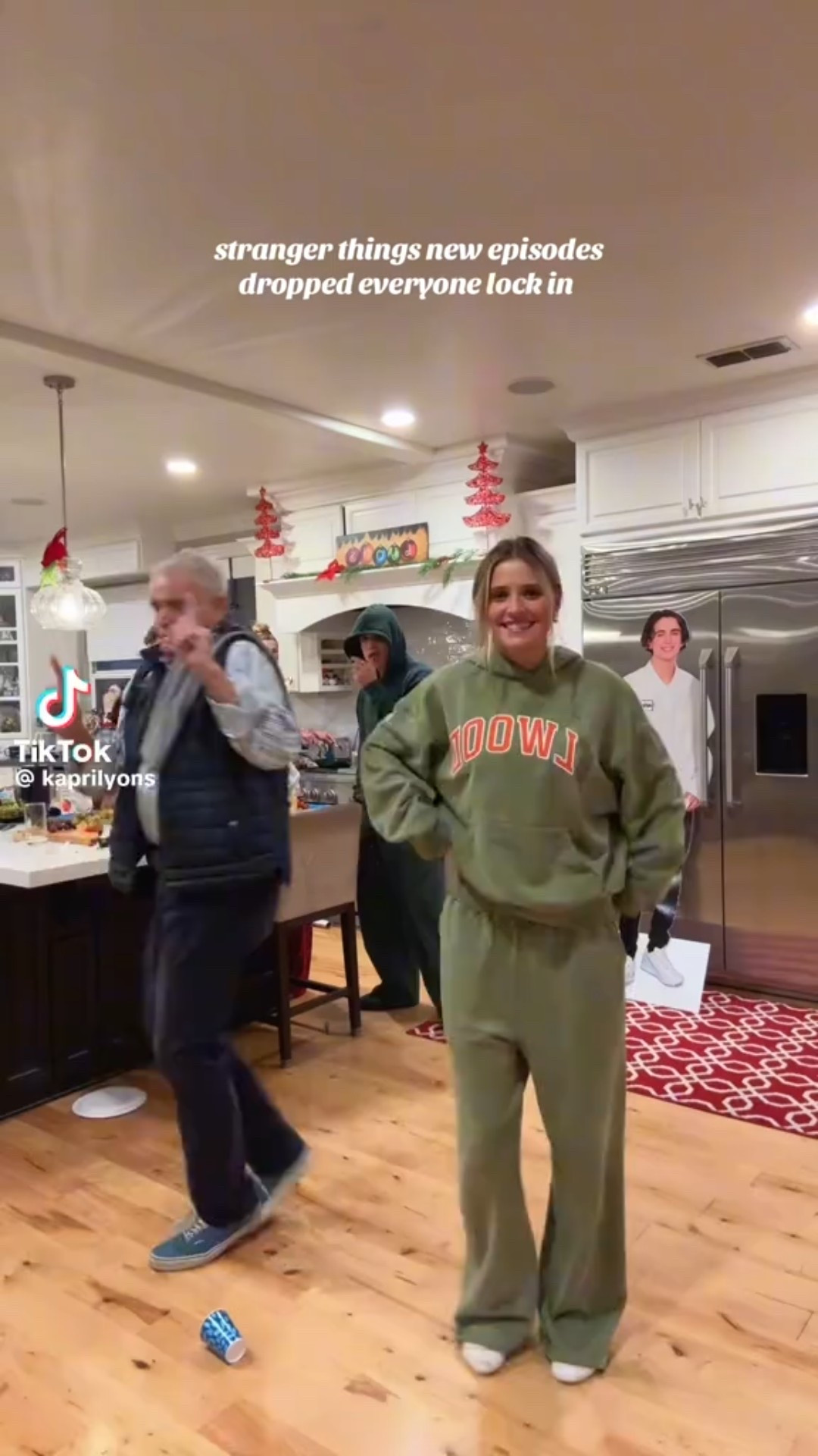 Wearing a size medium in top and bottom. 