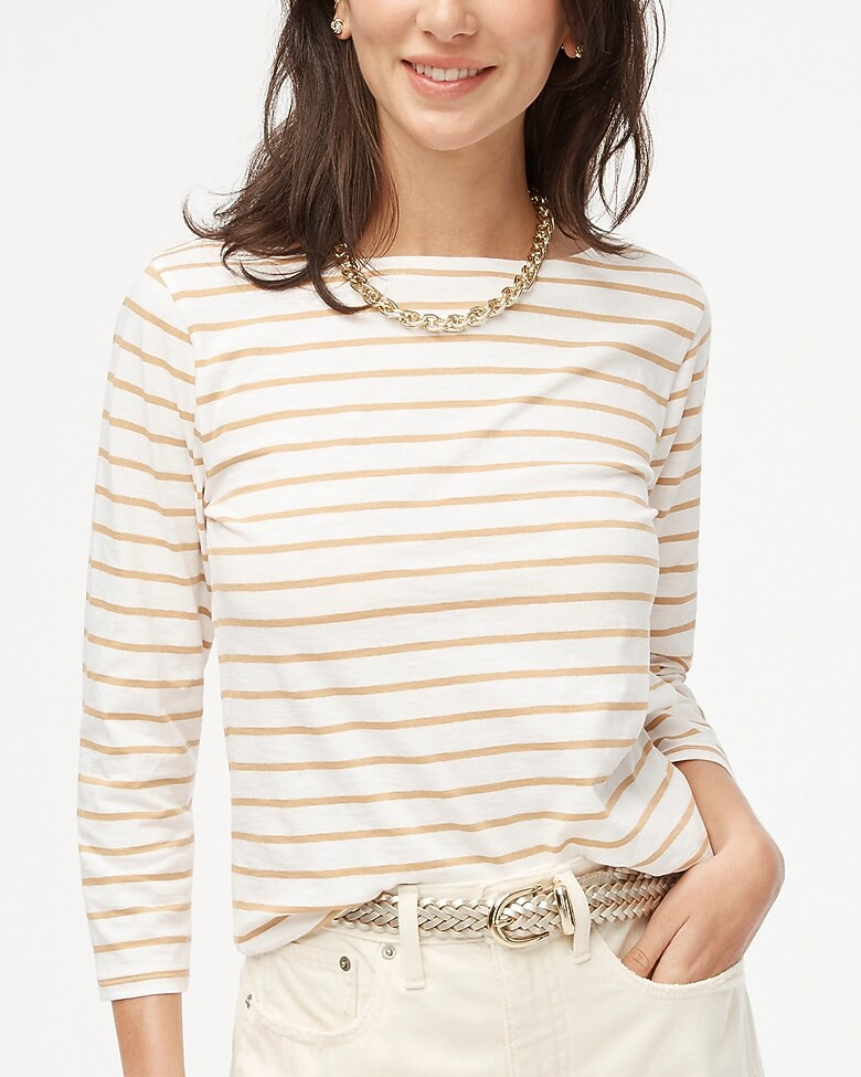 Striped boatneck tee | J.Crew Factory