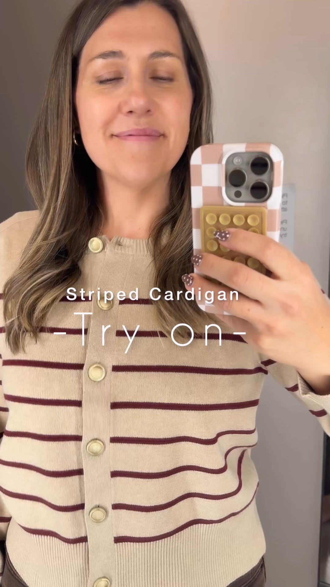 Stripes + Gold= Two of my faves. The brown pants are just what I was wearing for the day. Probably should have switched them out for the try on ☺️ 

Midsize outfits 
Tall girls 
Target finds 
Mom fashion 
Striped cardigan 
Gold buttons 

#LTKMidsize #LTKFindsUnder50 #LTKTall