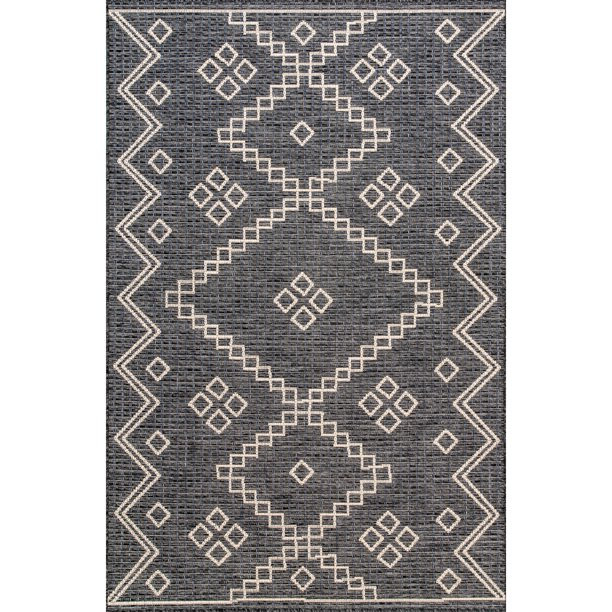 nuLOOM Charter Diamonded Helix Indoor/Outdoor Area Rug, 5' x 8', Gray | Walmart (US)