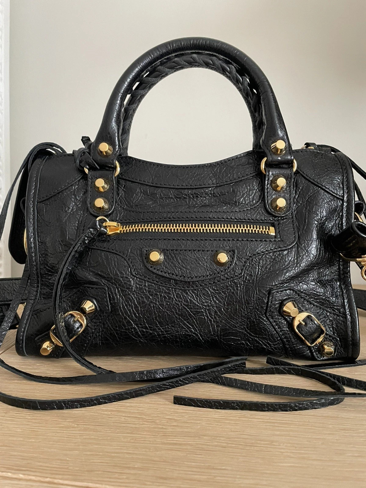 BALENCIAGA LE CITY BAG - MINI - BLACK LEATHER w/GOLD HARDWARE - 2018  | eBay UK | eBay UK