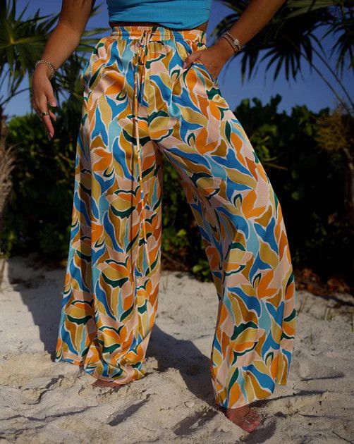 Caicos Coast Printed Wide Leg Pants | VICI Collection
